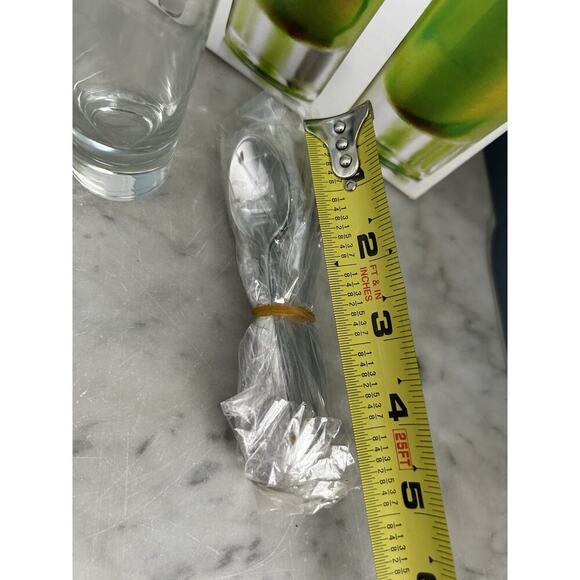 New Libbey Just Desserts Parfait Glass Dishes Spoons 25 Pieces Recipe Card NIB - Picture 3 of 11